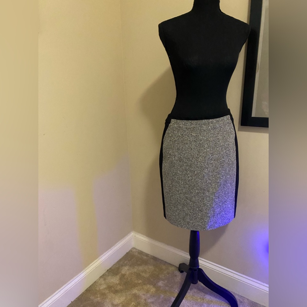 White House Black Market Skirt in black and tweed